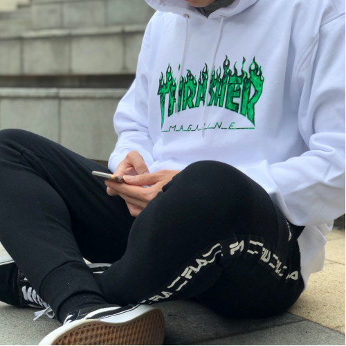 Thrasher Ghost Flame Hooded